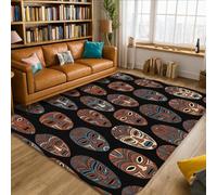 Tapis à motif ethnique moderne, visage non noir, antidérapant, tapis rectangulaire pour salon, chambre à coucher, sous le lit, décoration d'appartement, 1,5 x 2,1 m