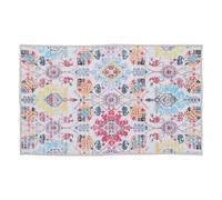 Tapis à Motifs Bohèmes Rectangulaire en Velours Bouclé pour Chambre | Paillasson 80x100, Style Ethnique Rétro, Entretien Facile et Lavage Main