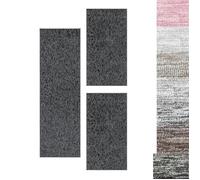 Tapis à poil ras Set lit chambre cadre Ensemble hauteur 4mm 3 pièces Set Anthracite(2x) 60 x 100 cm + (1x) 80 x 150 cm