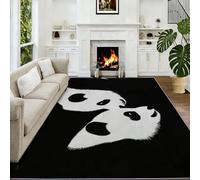 Tapis À Poils Courts 140 x 200 cm Panda Géant Tapis de Salon, Silhouette Animale Doux Antidérapant Moquette pour Entrée Intérieur Bureau Bureau D’Étude