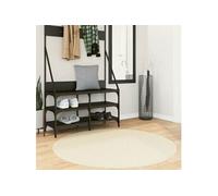 vidaXL Tapis HUARTE Crème Ø 120 cm