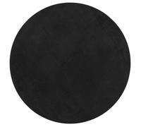 Tapis à poils courts - vidaXL - Ø 80 cm - Noir - 100% polyester - Poils 18 mm - Antidérapant - Lavable à 30°C