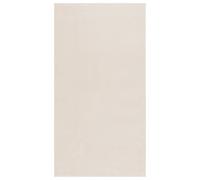 Tapis à poils longs, coloris crème et blanc, dimensions 120 x 183 cm, en polyester
