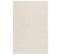 Tapis à poils longs, coloris crème et blanc, dimensions 240 x 340 cm, en polyester