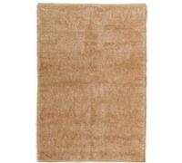 Tapis à poils longs moquette rectangulaire en polyester-coton coloris beige - Longueur 180 x Profondeur 120 cm -JUANIO- Beige G