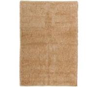 Tapis à poils longs moquette rectangulaire en polyester-coton coloris beige - Longueur 200 x Profondeur 140 cm -JUANIO- Beige G