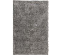 Tapis à poils longs moquette rectangulaire en polyester-coton coloris gris - Longueur 200 x Profondeur 140 cm -JUANIO- Gris G