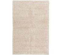 Tapis à poils longs moquette rectangulaire en polyester-coton coloris naturel - Longueur 200 x Profondeur 140 cm -JUANIO- NATUREL G