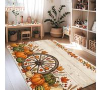 Tapis à roulettes rustique rustique avec bords antidérapants pour salon, chambre à coucher, décoration d'intérieur, salle à manger, 1,2 x 1,8 m
