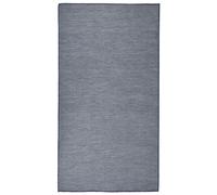 Buitenkleed platgeweven 120x170 cm blauw340795