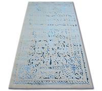 Tapis ACRYLIQUE MANYAS 0916 gris/Bleu 80x150 cm