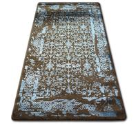 Tapis ACRYLIQUE MANYAS 0920 Marron/Bleu 80x150 cm