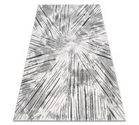 Tapis ACRYLIQUE VALS 0W1733 C53 47 Abstraction spatial 3D ivoire / gris 240x340 cm