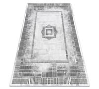 Tapis ACRYLIQUE VALS 0W1736 C53 87 Carrés rayures gris foncé / gris clair 240x340 cm