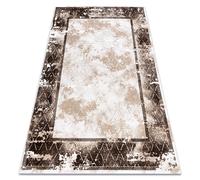 Tapis ACRYLIQUE VALS 0W1738 C56 54 Cadre marbre vintage beige / ivoire 100x200 cm