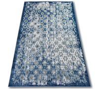 Tapis ACRYLIQUE YAZZ 7006 ORIENT gris et bleu/ivoire 160x220 cm