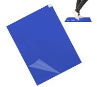 Tapis Adhésif de Sol Bleu 30 Feuilles, Polyéthylène PVC pour Entrées | Piège Saletés et Débris, Imperméable, Feuilles à Décoller, Usage Maison Bureau Atelier