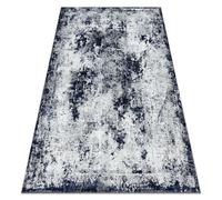 Tapis ALLURE 1959 Abstraction - Structurel élégant glamour blanc / bleu 160x220 cm