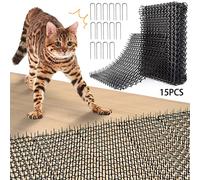 Tapis Anti Chat,Pic Anti Chat,15 StückeTapis Anti Chien avec Epine,Barriere Anti Chat Exterieur,Tapis Répulsif Chat,Anti Chat Exterieur Puissant,Grille Anti Chat,Répulsif Chien Intérieur Tapis