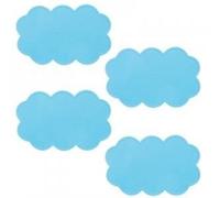 Tapis Anti-Dérapants - MSV - Lot de 4 - Bleu Ciel - 14,5x9cm - Enfant - Autres motifs