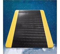Tapis Anti-Fatigue, De Travail Debout avec Bordure Jaune, Sol Commercial en Éponge PVC for Établi Garage Et Cuisine(30x50cm/11.8x19.7in)