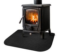 Tapis Anti Feu Demi-Rond pour Cheminée, Poêle et Barbecue - Protection Ignifuge Intérieur/Extérieur (102 x 50 cm)