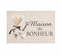Tapis antidérapant - 40x60 cm - Maison du bonheur - Beige