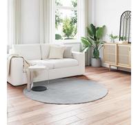 vidaXL Tapis Fourrure synthétique Olite Polyester antidérapant Noir Ø 200 cm