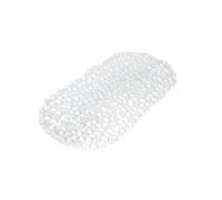 Tapis antidérapant fond de baignoire effet galet - L. 69 x l. 36 cm - Transparent