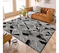 Tapis Antidérapant Lavable Antifouling 80x150 cm, Motifs Abstraits GéOméTriques Et CréAtifs À Poils Courts Tapis pour Salon À Coucher, Illusion D'Optique Paillasson Doux Chambre d'enfant Décoration