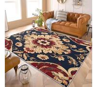 Tapis Antidérapant Lavable Antifouling 80x150 cm, Motifs RéTro EuropéEns Et Traditionnels À Poils Courts Tapis pour Salon, Chambre À Coucher, GéOméTrie Paillasson Doux Chambre D'enfant Décoration