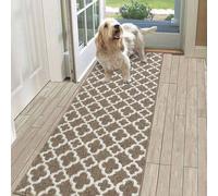Tapis antidérapant marron de la marque Lange, dimensions 60x180 cm, idéal pour l'entrée, le couloir et la cuisine. Tapis de porte lavable et durable, parfait pour l'entrée et la buanderie