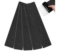 Tapis Antidérapant pour Escalier PVC Noir, Lot de 5 Bandes Autocollantes | Bruit, Usage Intérieur et Extérieur et Forte Résistance, pour Marches en Bois et Escaliers Divers