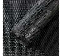 Tapis antidérapant pour tiroirs, en EVA, dimensions 44,5 x 1000 cm, couleur noire, imperméable et résistant aux huiles