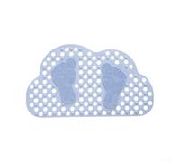 Tapis Antidérapant Silicone 50x80cm Design Nuage pour Salle de Bain Absorbant Tapis de Douche Sécurisé pour facile à Nettoyer(Blue)