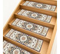 Tapis antidérapants pour escaliers, lot de 15, adhésifs, lavables, couleur marron