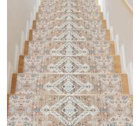 Tapis antidérapants pour marches d'escalier - Revêtements de sol pour marches - Pour une circulation sécurisée - Dos en caoutchouc - Lot de 15 pièces - Orange