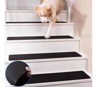 Tapis antidérapants pour marches d'escalier - Tapis pour escaliers - Pour une montée des escaliers en toute sécurité - Revêtement en caoutchouc synthétique - Lot de 15 pièces - Noir