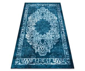 Tapis ANTIKA 123 tek ornement moderne lavable - bleu 120x170 cm