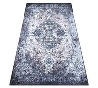 Tapis ANTIKA ancret washedstone ornement moderne lavable - gris 160x220 cm