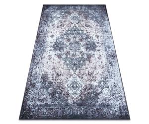 Tapis ANTIKA ancret washedstone ornement moderne lavable - gris 160x220 cm