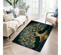 Tapis Arbre de Vie 120 x 170 CM Celtic Tree of Life Rug, Tapis Décoratif Intérieur Antidérapant pour Salon Chambre