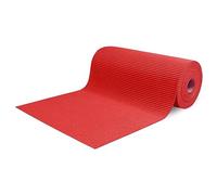 Tapis au mètre de voie pour extérieur, couloir, bord de piscine, tapis en caoutchouc, antidérapant, multi-usages absorbants, éponge Aquamat, couleur unie, (200 x 65 cm, rouge)