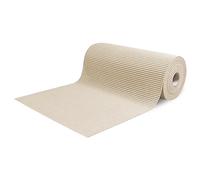 Tapis au mètre de voie pour extérieur, couloir, bord de piscine, tapis en caoutchouc, antidérapant, multi-usages absorbants, éponge Aquamat, couleur unie, (350 x 65 cm, beige)