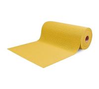 Tapis au mètre de voie pour extérieur, couloir, bord de piscine, tapis en caoutchouc, antidérapant, multi-usages absorbants, éponge Aquamat, couleur unie, (400 x 65 cm, jaune)