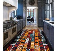 Tapis aztèque entrée Design Tribal Ethnique Tapis Rayure géométrique intérieur bohème paillasson Cuisine antidérapant Lavable pour étude sous-Table 200x300cm
