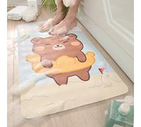 Tapis bain dessin animé ours - 40 x 70 cm - Or