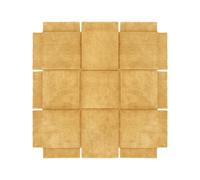 Tapis Basket Design House Stockholm 180x180 Jaune Ocre