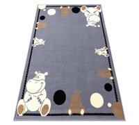 Tapis BCF FLASH Hippo 3993 - Hippopotame gris 140x190 cm