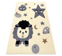Tapis BCF FLASH Sheep 4000 - mouton crème / gris 160x220 cm